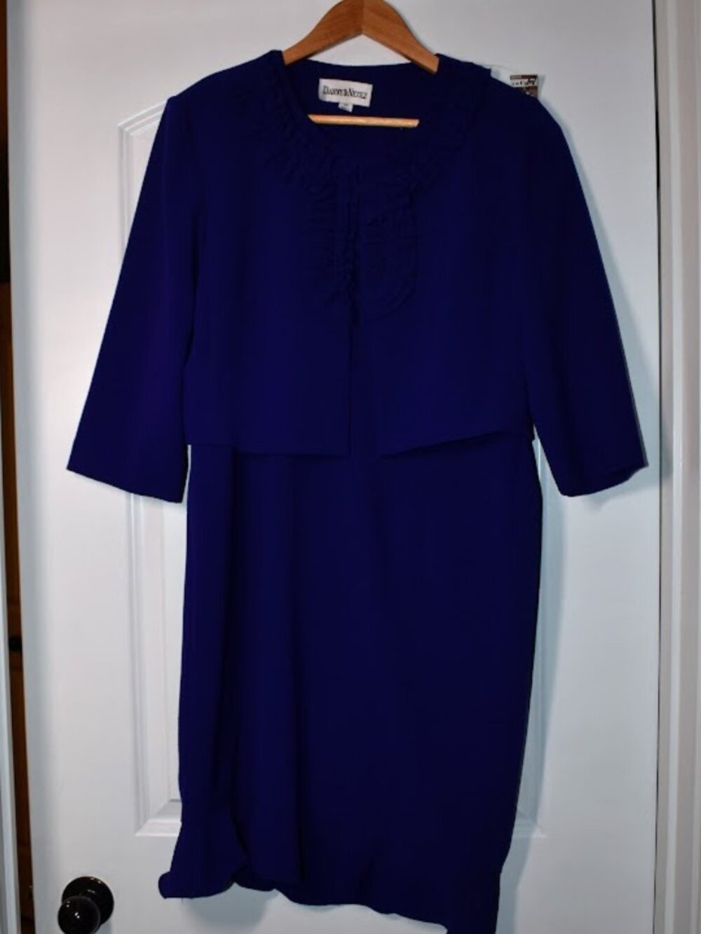 Vintage Danny & Nicole Blue Dress Jacket Set 12P 2 Piece